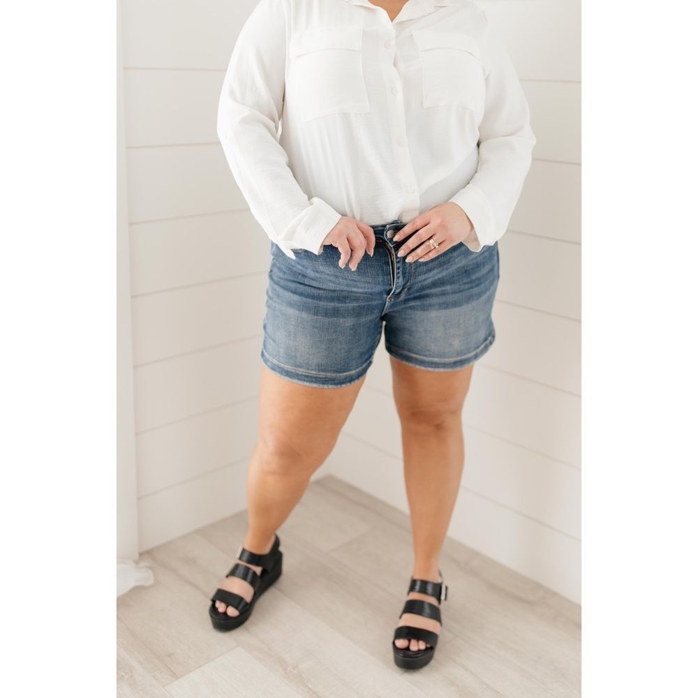 Judy Blue Medium Wash Denim Jean Shorts